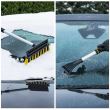 Racleta telescopica cu perie pentru zapada si lamela cauciuc, 3 in 1, Walser, 60 - 90 cm