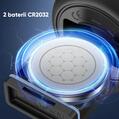 Claxon bicicleta cu baterii CR2032, 120 dB, prindere ghidon, potrivire universala inclusiv trotineta, scuter, bicicleta electrica, bicicleta copii, e-bike, prindere ghidon, rezistent la apa - RESIGILAT (produs testat - fara ambalaj original)