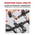 Claxon bicicleta, alarma antifurt, sonerie 140 dB, baterie 200 mAh cu incarcare USB, potrivire universala inclusiv trotineta, scuter, bicicleta electrica, e-bike, prindere ghidon, rezistent la apa