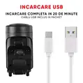 Claxon bicicleta, alarma antifurt, sonerie 140 dB, baterie 200 mAh cu incarcare USB, potrivire universala inclusiv trotineta, scuter, bicicleta electrica, e-bike, prindere ghidon, rezistent la apa