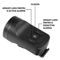 Claxon bicicleta, alarma antifurt, sonerie 140 dB, baterie 200 mAh cu incarcare USB, potrivire universala inclusiv trotineta, scuter, bicicleta electrica, e-bike, prindere ghidon, rezistent la apa