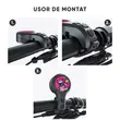 Sonerie bicicleta, alarma antifurt, claxon 130 dB, 3 sunete ajustabile, incarcare USB, prindere ghidon, rezistenta la apa, negru