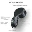 Sonerie bicicleta, alarma antifurt, claxon 130 dB, 3 sunete ajustabile, incarcare USB, prindere ghidon, rezistenta la apa, negru