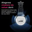 Sonerie bicicleta, alarma antifurt, claxon 130 dB, 3 sunete ajustabile, incarcare USB, prindere ghidon, rezistenta la apa, negru