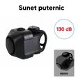 Claxon bicicleta cu baterii, 5 sunete alarma, 130 dB, prindere ghidon, potrivire universala inclusiv trotineta, scuter, bicicleta electrica, e-bike, rezistent la apa - RESIGILAT (produs testat - fara ambalaj original)