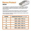 Prelata auto antigrindina S, Perma Protect, 5 mm grosime, 4000 x 1620 x 1170 mm, gri, Walser