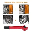 Perie Curatare Lant Bicicleta, Moto, ATV, Roll Fast, ABS, 25.5 cm, rosu