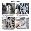 Perie Curatare Jante Auto din Microfibre, Roll Fast, lungime 44 cm, cap perie 22 cm