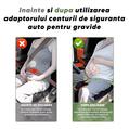 Adaptor Centura Siguranta Auto pentru Gravide, Roll Fast, ajustabil, ABS, universal, negru