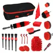 Kit Curatare Auto Set 20 de piese, Detailing, interior si exterior, Roll Fast, geanta transport si depozitare