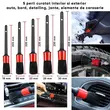 Kit Curatare Auto Set 20 de piese, Detailing, interior si exterior, Roll Fast, geanta transport si depozitare