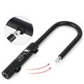 Antifurt bicicleta tip U cu cheie si suport prindere, otel si zinc, 18 x 13 x 2.6 cm, West Biking, negru - RESIGILAT (produs testat - fara ambalaj original)