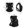 Rucsac drumetie, ciclism, alergare, moto, pliabil, bretele in X, mufa pentru casti, multicompartimentat, impermeabil, ultra usor, buzunar sistem hidratare, 10L, West Biking, negru