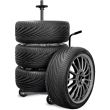 Suport roti auto tip carucior, pentru 4 anvelope, Cartrend, pana la 255 mm latime, cu husa de protectie - DELISTAT
