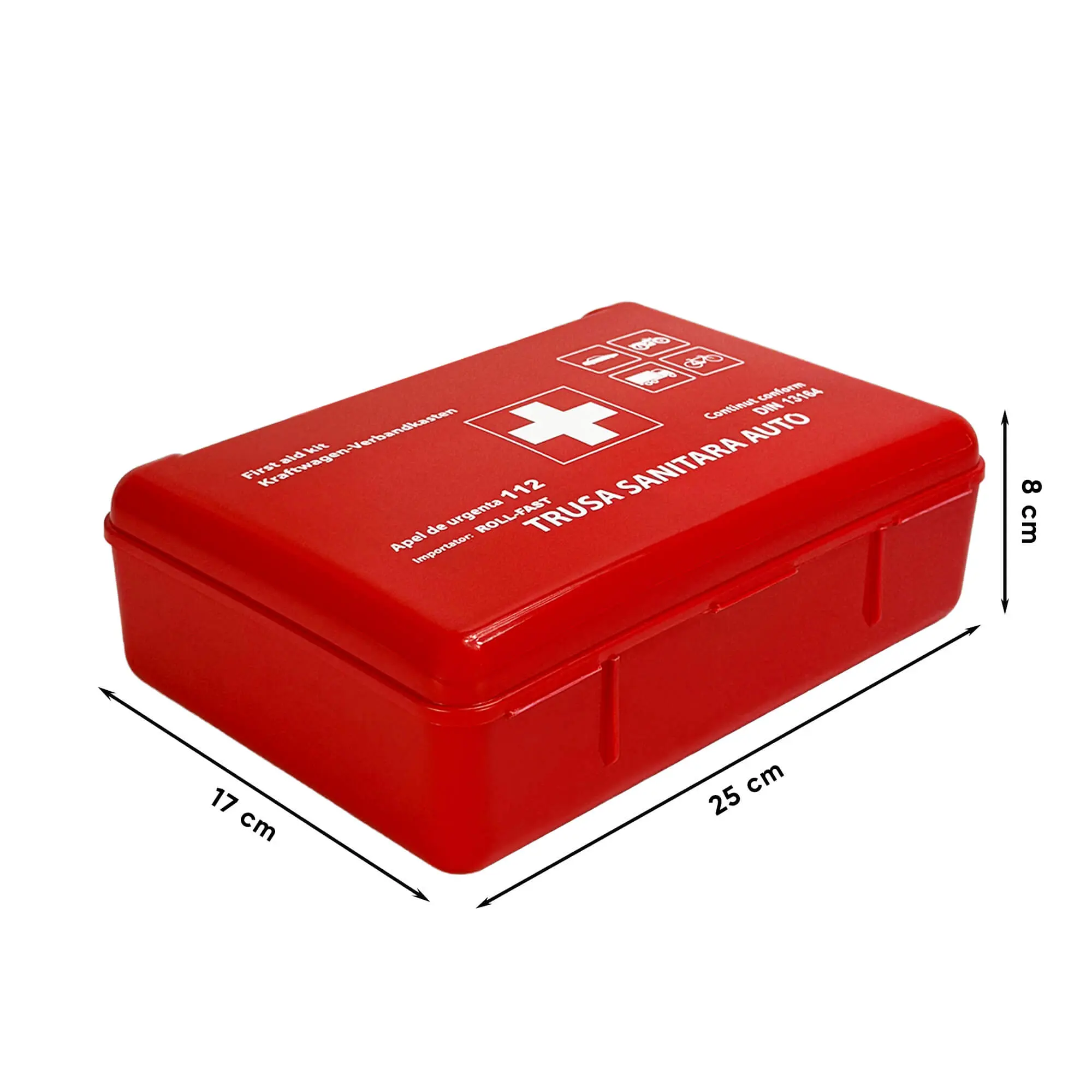 Trusa medicala auto, omologata DIN 13164, valabilitate 5 ani, Roll