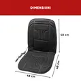 Husa scaun auto cu incalzire, 2 trepte de reglare, alimentare 12V, termostat incorporat, negru, Roll Fast