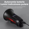 Claxon bicicleta cu telecomanda si lumini de avertizare, 5 sunete alarma, 120 dB, baterie 300 mAh cu incarcare USB, prindere ghidon, potrivire universala inclusiv trotineta, bicicleta electrica - RESIGILAT (produs testat - fara ambalaj original)