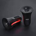 Claxon bicicleta cu telecomanda si lumini de avertizare, 5 sunete alarma, 120 dB, baterie 300 mAh cu incarcare USB, prindere ghidon, potrivire universala inclusiv trotineta, bicicleta electrica - RESIGILAT (produs testat - fara ambalaj original)