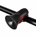 Claxon bicicleta cu telecomanda si lumini de avertizare, 5 sunete alarma, 120 dB, baterie 300 mAh cu incarcare USB, prindere ghidon, potrivire universala inclusiv trotineta, bicicleta electrica - RESIGILAT (produs testat - fara ambalaj original)