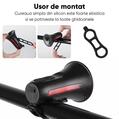 Claxon bicicleta cu telecomanda si lumini de avertizare, 5 sunete alarma, 120 dB, baterie 300 mAh cu incarcare USB, prindere ghidon, potrivire universala inclusiv trotineta, bicicleta electrica - RESIGILAT (produs testat - fara ambalaj original)
