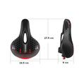 Sa bicicleta MTB cu stop reflectorizant rosu si spuma de memorie, ergonomica, impermeabila, rezistenta la socuri, 27.5 x 19.5 x 9 cm, poliuretan, West Biking, negru cu rosu - RESIGILAT (produs testat - cu ambalaj deteriorat)