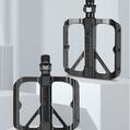 Set pedale bicicleta MTB, BMX, de oras, model lat, cu crampoane, antiderapante, ultrausoare, impermeabile, rezistente la praf, rulment DU, 10.5 x 9.5 x 1.8 cm, aliaj de aluminiu, West Biking - RESIGILAT (produs testat - fara ambalaj original)