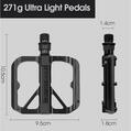 Set pedale bicicleta MTB, BMX, de oras, model lat, cu crampoane, antiderapante, ultrausoare, impermeabile, rezistente la praf, rulment DU, 10.5 x 9.5 x 1.8 cm, aliaj de aluminiu, West Biking - RESIGILAT (produs testat - fara ambalaj original)