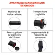 Mansoane ghidon incalzite moto, scuter, ATV, West Biking, manere 22 mm, 12V, temperatura reglabila, set 2 buc