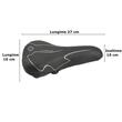 Sa pentru bicicleta, Trekking, Gel Elastomer, 27 x 16 x 10 cm, Fischer