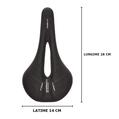 Sa pentru bicicleta, MTB, Memory Foam, 28 x 14 x 6 cm, Fischer, neagra - RESIGILAT (produs testat - fara ambalaj original)