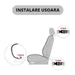 Husa scaun auto cu ventilatie, 3 trepte de reglare, alimentare 12 V, Premium, negru