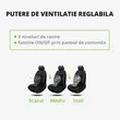Husa scaun auto cu ventilatie, 3 trepte de reglare, alimentare 12 V, Premium, negru
