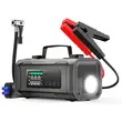 Starter auto multifunctional 2500A, compresor, robot pornire, jump starter booster, functie power bank, 15200mAh, lanterna, 12V, argintiu, geanta depozitare