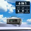 Starter auto multifunctional 2500A, compresor, robot pornire, jump starter booster, functie power bank, 15200mAh, lanterna, 12V, argintiu, geanta depozitare