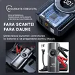 Starter baterie auto 12V, 2500A, compresor, robot pornire, jump starter booster, functie baterie externa, lanterna, 20000mAh, argintiu, geanta depozitare