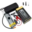 Starter baterie auto 12V, 2500A, compresor, robot pornire, jump starter booster, functie baterie externa, lanterna, 20000mAh, argintiu, geanta depozitare
