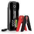 Jump starter auto profesional puternic 12V, portabil, multifunctional, 6000A, acumulator extern Fast Charge USB-C, 27000mAh, lanterna LED, argintiu cu negru, geanta depozitare - RESIGILAT (produs nou - cu ambalaj deteriorat)