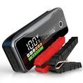 Jump starter auto profesional puternic 12V, portabil, multifunctional, 6000A, acumulator extern Fast Charge USB-C, 27000mAh, lanterna LED, argintiu cu negru, geanta depozitare - RESIGILAT (produs nou - cu ambalaj deteriorat)