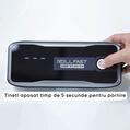 Jump starter auto profesional puternic 12V, portabil, multifunctional, 6000A, acumulator extern Fast Charge USB-C, 27000mAh, lanterna LED, argintiu cu negru, geanta depozitare - RESIGILAT (produs nou - cu ambalaj deteriorat)