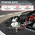 Jump starter auto cu compresor, 6000 A, 12 V, 27000 mAh, 150 PSI, baterie externa, lanterna LED