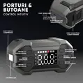 Jump starter auto cu compresor, 6000 A, 12 V, 27000 mAh, 150 PSI, baterie externa, lanterna LED