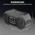 Jump starter auto cu compresor, 6000 A, 12 V, 27000 mAh, 150 PSI, baterie externa, lanterna LED