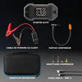 Jump starter auto cu compresor, 6000 A, 12 V, 27000 mAh, 150 PSI, baterie externa, lanterna LED