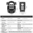 Alarma antifurt bicicleta, motocicleta, bicicleta electrica, e-bike, trotineta, tricicleta, West Biking, 4.6 x 4.6 x 3.5 cm, negru