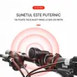 Claxon bicicleta, alarma antifurt, sonerie 140 dB, baterie 200 mAh cu incarcare USB, potrivire universala inclusiv trotineta, scuter, bicicleta electrica, e-bike, prindere ghidon, rezistent la apa