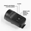 Claxon bicicleta, alarma antifurt, sonerie 140 dB, baterie 200 mAh cu incarcare USB, potrivire universala inclusiv trotineta, scuter, bicicleta electrica, e-bike, prindere ghidon, rezistent la apa