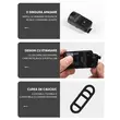 Claxon bicicleta, alarma antifurt, sonerie 140 dB, baterie 200 mAh cu incarcare USB, potrivire universala inclusiv trotineta, scuter, bicicleta electrica, e-bike, prindere ghidon, rezistent la apa