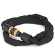 Antifurt bicicleta cu cifru, lungime 85 cm, diametru lant 4 mm, pliabil, otel si zinc, manson textil antipraf, West Biking, negru