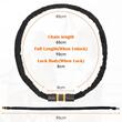 Antifurt bicicleta cu cifru, lungime 85 cm, diametru lant 4 mm, pliabil, otel si zinc, manson textil antipraf, West Biking, negru