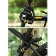 Antifurt bicicleta cu cifru, lungime 85 cm, diametru lant 4 mm, pliabil, otel si zinc, manson textil antipraf, West Biking, negru